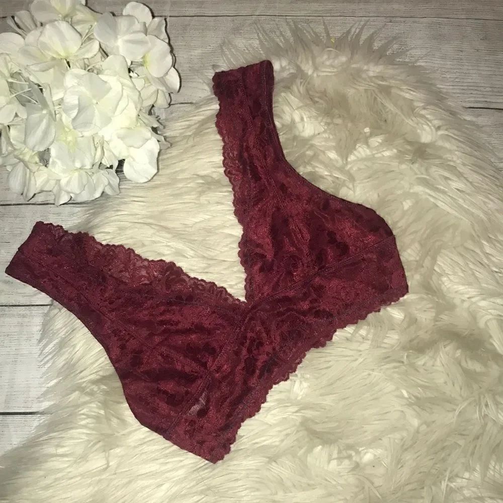 Intimately Free People Burgundy Lace Bralette
